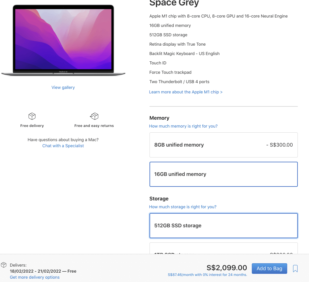 M1 MACBOOK AIR